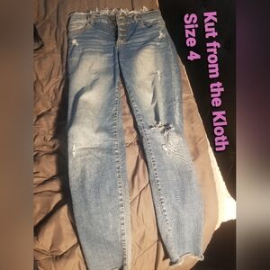 Kut from the Kloth Distressed Light Blue Jeans